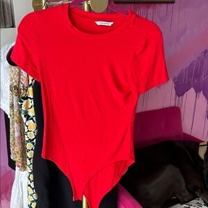 Mango pop Red Women's Bodysuit Top